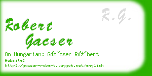 robert gacser business card